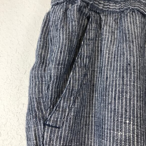 Talbots Linen Elastic Waist Pull-On Pants Pockets Pinstripe Beach Plus Size 22WP - Picture 8 of 12